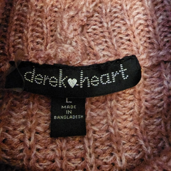 Turtleneck Sweater Pale Wine Pink Large - Picture 4 of 12